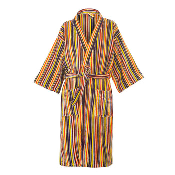 Jacquard Large Multi-coloured Velour Terry fabric Bathrobe